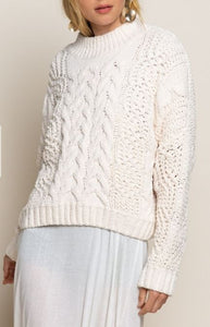Cable Cropped Sweater