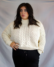 Load image into Gallery viewer, Cable Cropped Sweater