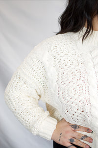 Cable Cropped Sweater